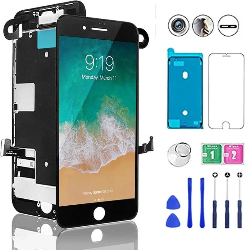 

Full Set Display for iPhone 7 8 plus Screen LCD for iphone 6s 6plus 6splus Display Replacement with Front Camera+Phone Receiver