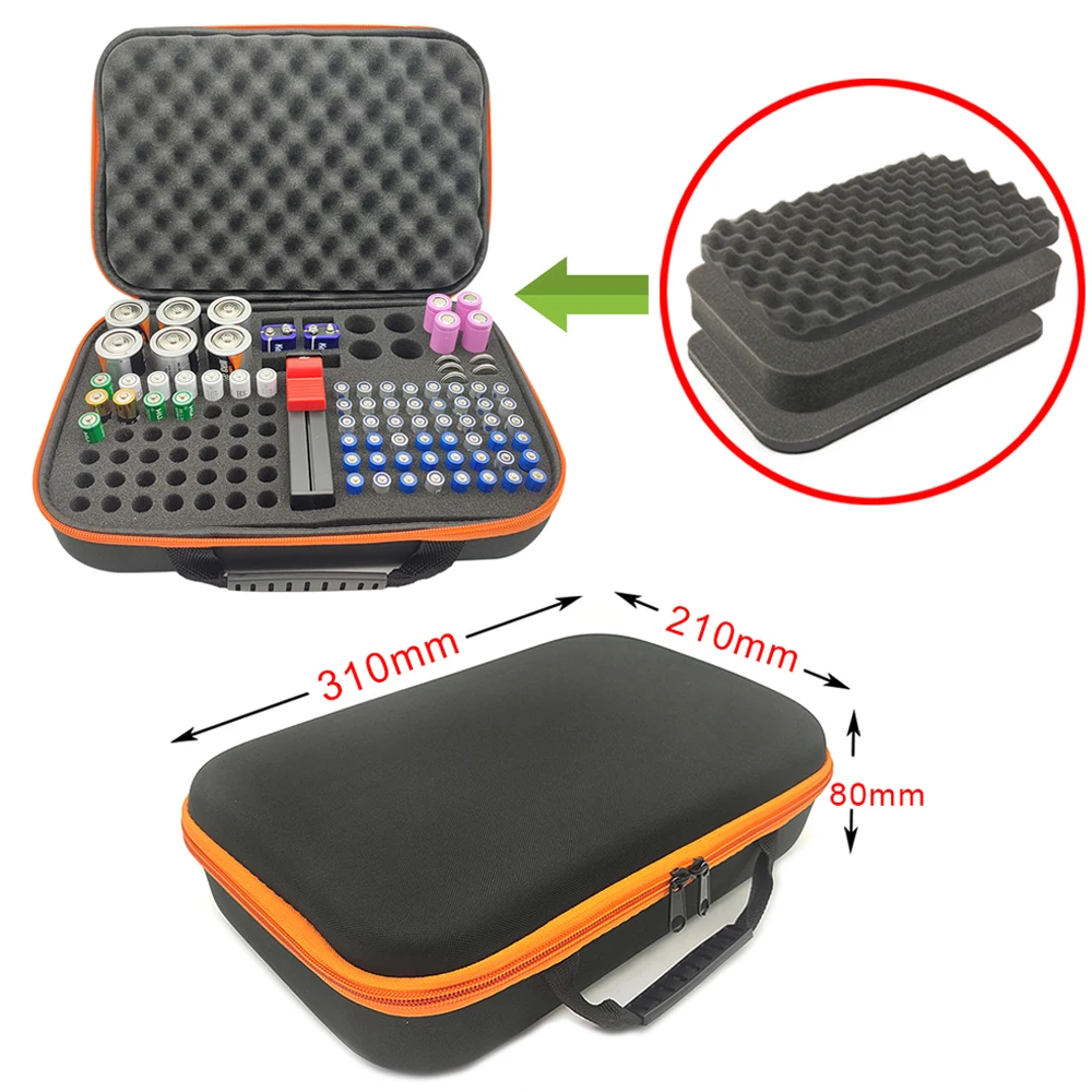 Custodia per batterie con cinghie elastiche per batterie AA AAA 9V C D al litio, contenitore per batterie a bottone per casa, garage, regalo - immagine 4