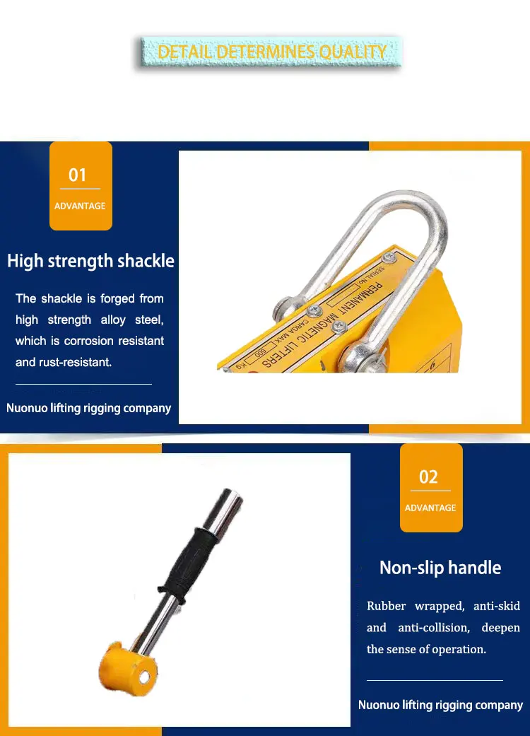 1500KG Steel Plate Permanent Lifter New Manual CE Certified High Capacity