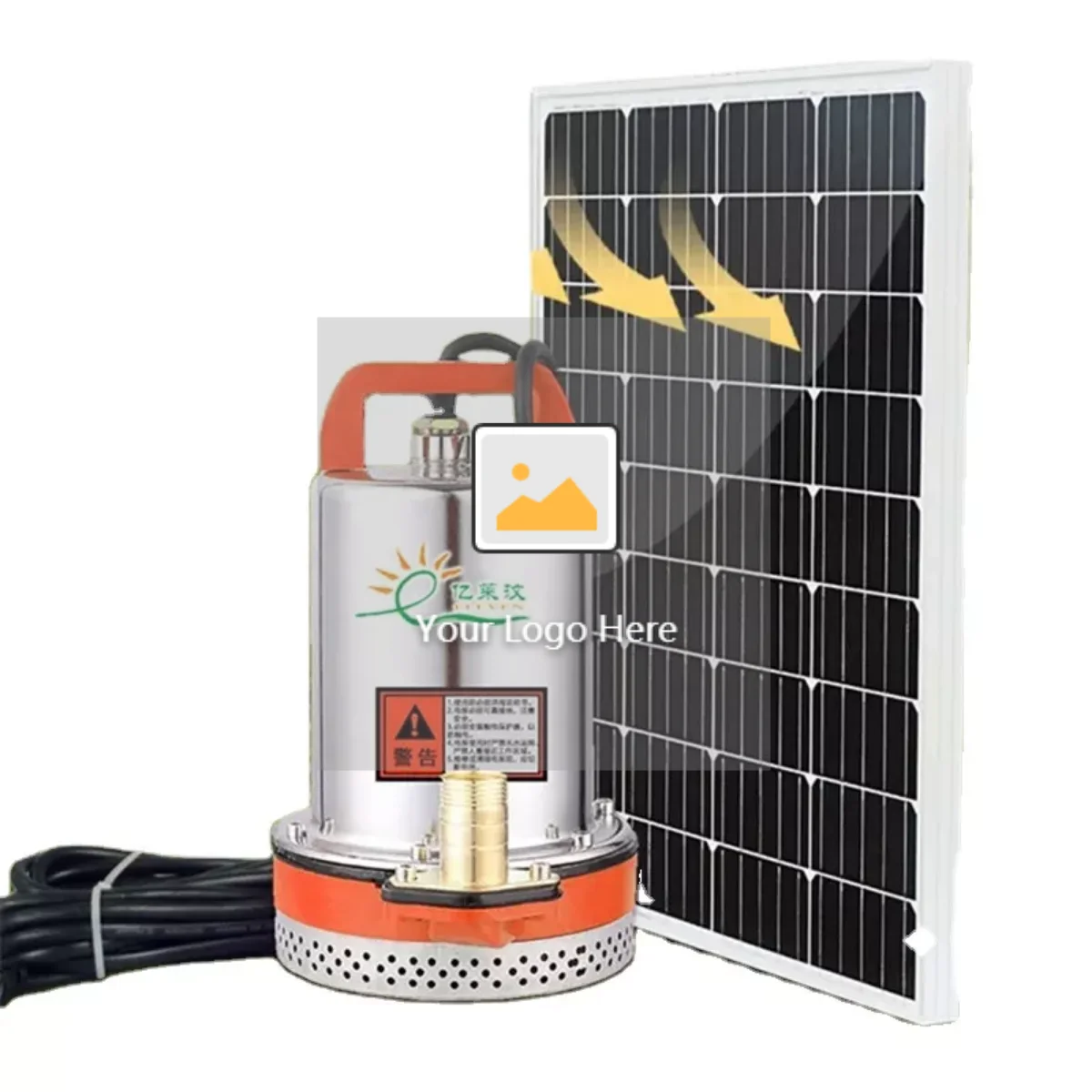 

Factory direct portable hot sale 12V 180W solar powered DC submersible water pump & pumping system for poool&Well.