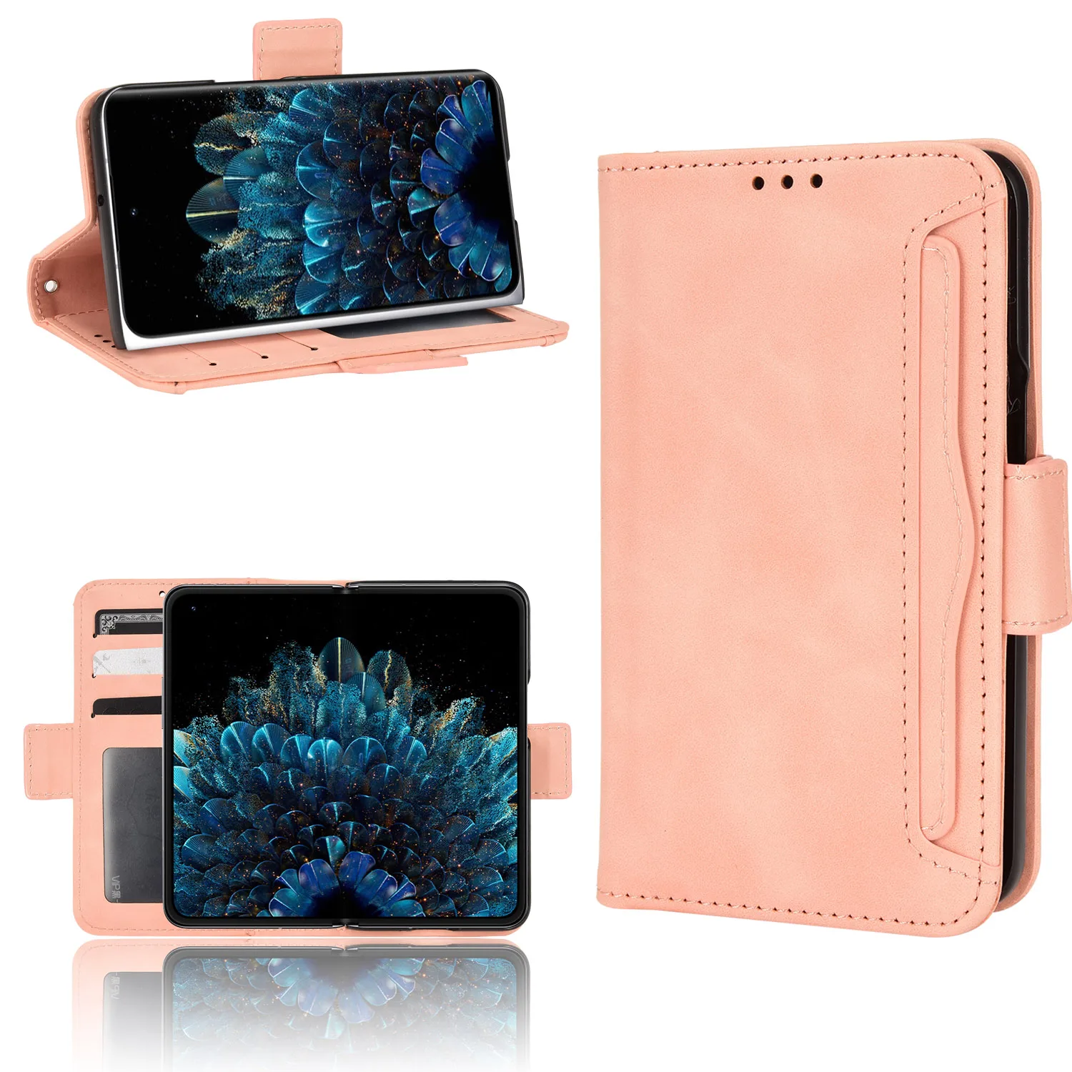 Wallet Leather For OPPO Find N Case Magnetic Book Stand Flip Card Protection Cover oppo flip cover