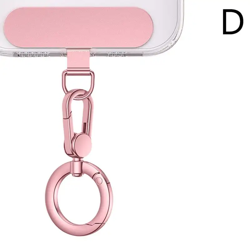 Metal Phone Lanyard Gasket Patch Rotatable Metal Buckle Hanging   Steel Clip Card Cord Tab Mobile Phone Accessories - Image 11