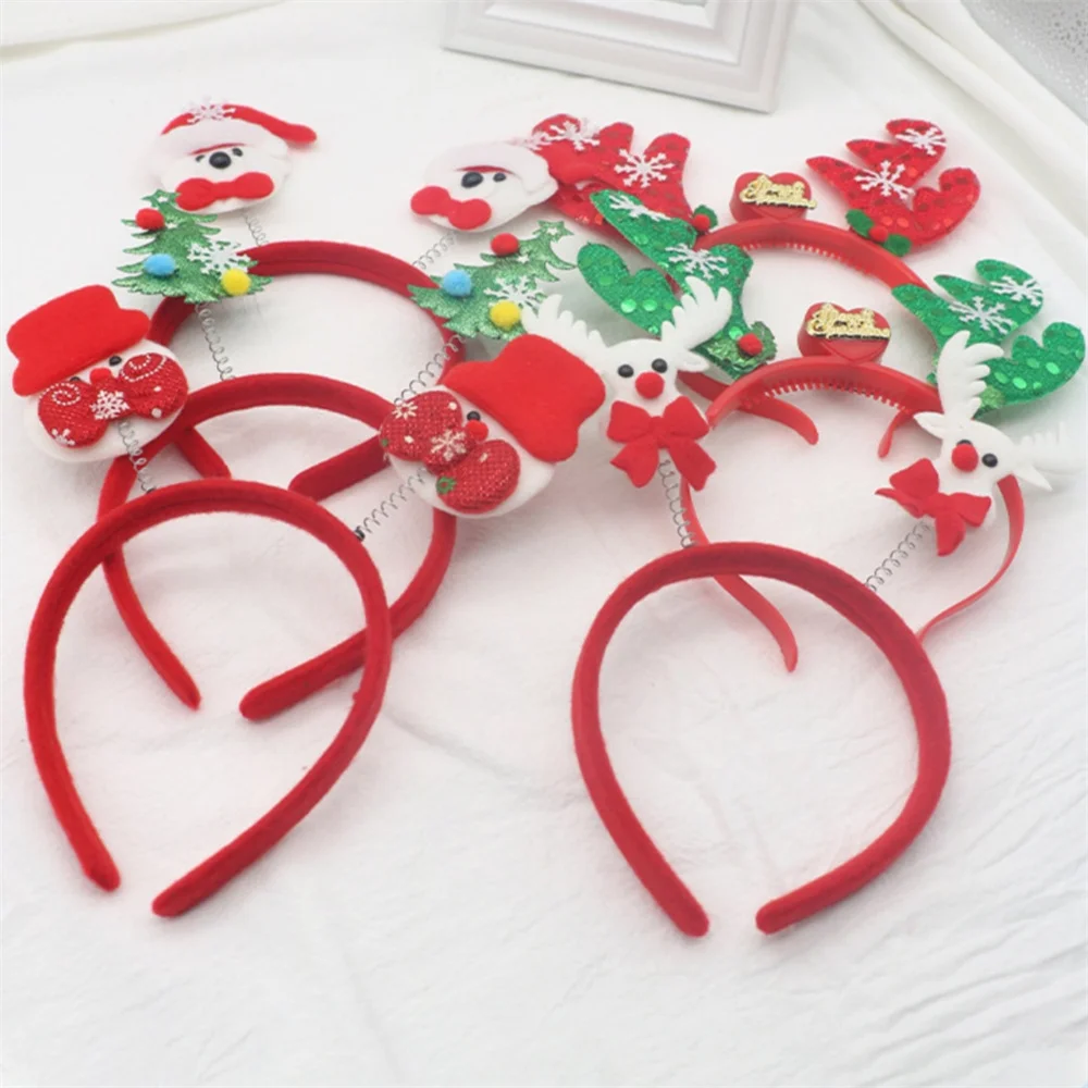 Christmas Led Light Hairband Snowman Headband Ornaments For Party Decorative Eyeglass Frames New Year Gift Hair Accessories 2025