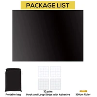 DIY Portable Travel Blackout Curtain Blind Window Thermal Insulated Kitchen Curtains Stick On Non-perforated Black Cloth 2