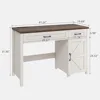 Farmhouse 47" Executive Desk, Computer Desk with Drawers and Cabinet, Workstation Computer Desk for Home Office and Study. 2