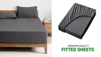 Full Fitted Bed Sheet Extra Deep 25 Cm Single Double Super King Size Sheets UK 2