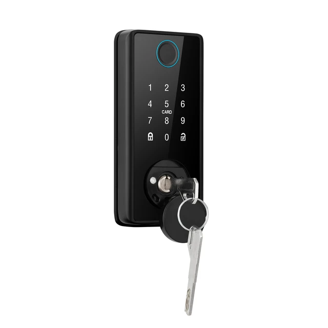 TTLock APP Smart Fingerprint Password Card US Deadbolt Automatic Latch Motor Lock 3