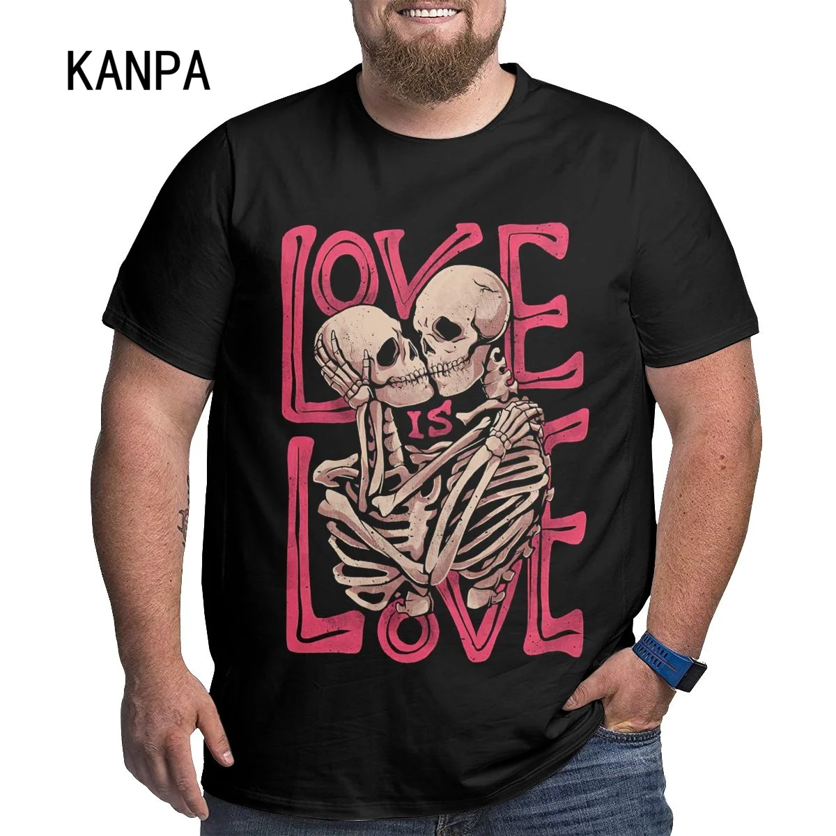 

Men's Skull 3D Printed T-Shirt Street Fashion Style Stretch Thin Section Breathable Lightweight Oversized Handsome T-Shirt LOVE