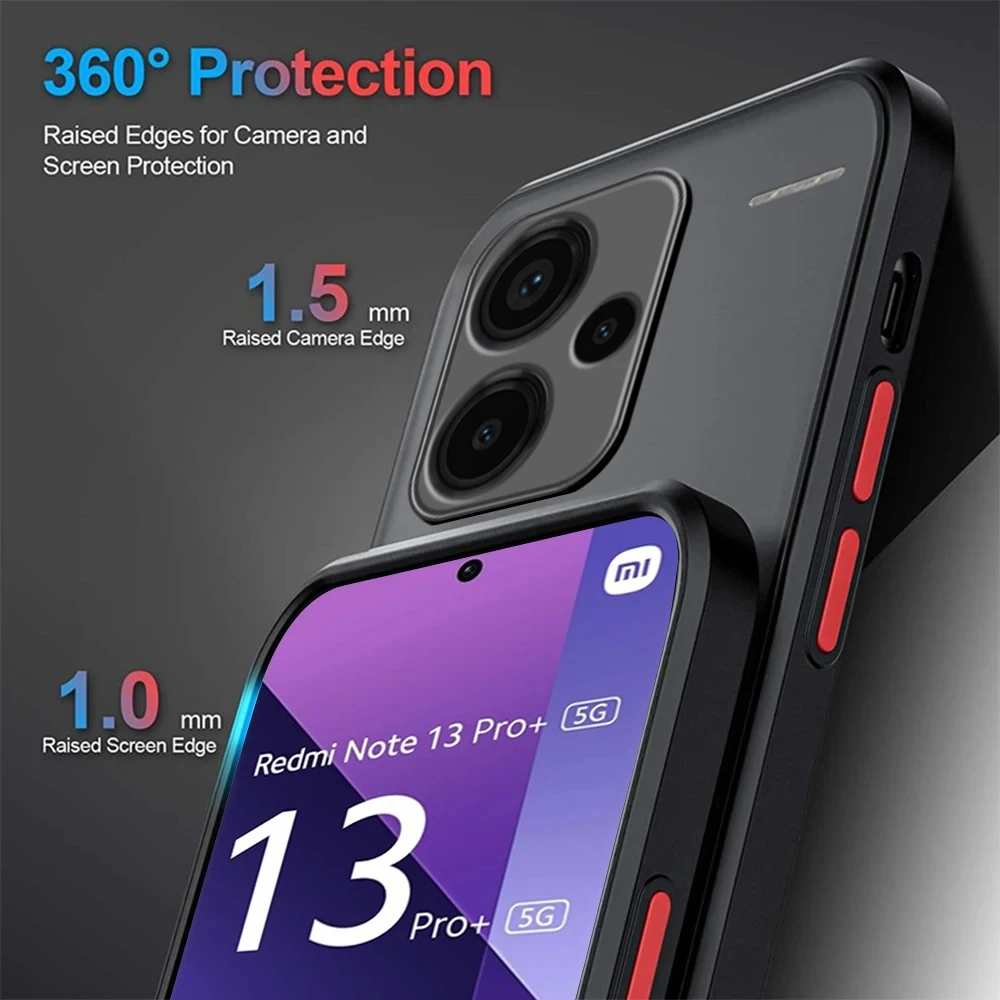 Enhanced Shockproof Armor Case with Soft TPU Bumper and Clear Hard PC Cover