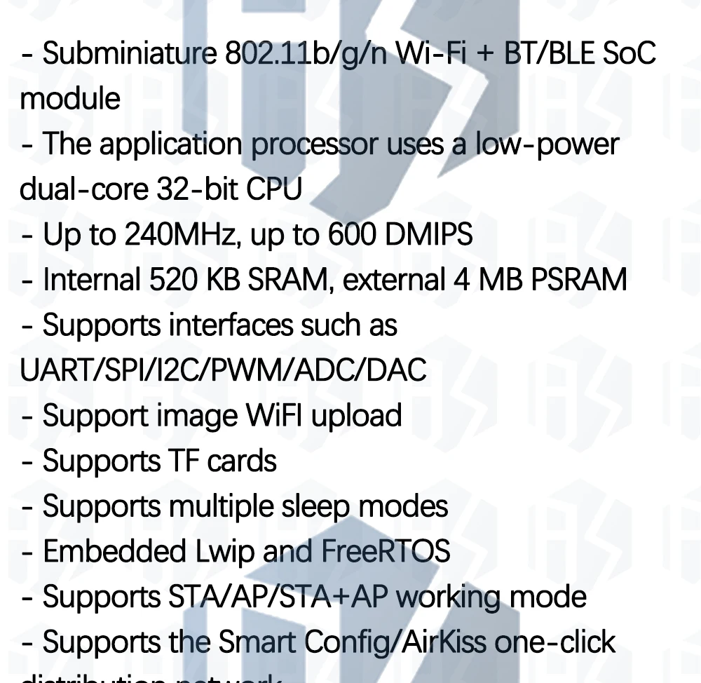 1PCS EGBO ESP32-CAM-MB WIFI ESP32 CAM Bluetooth Entwicklung Board mit OV2640 Kamera MICRO USB zu Seriellen Port CH340G 4,75 V-5,25 V – Detail 10