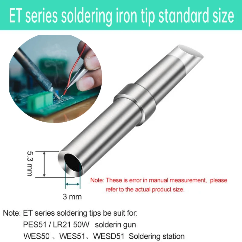Soldering Iron Tips Weller ETP ETS ETR ETKN Replacement For WESD51 WES51 WE1010 PES51