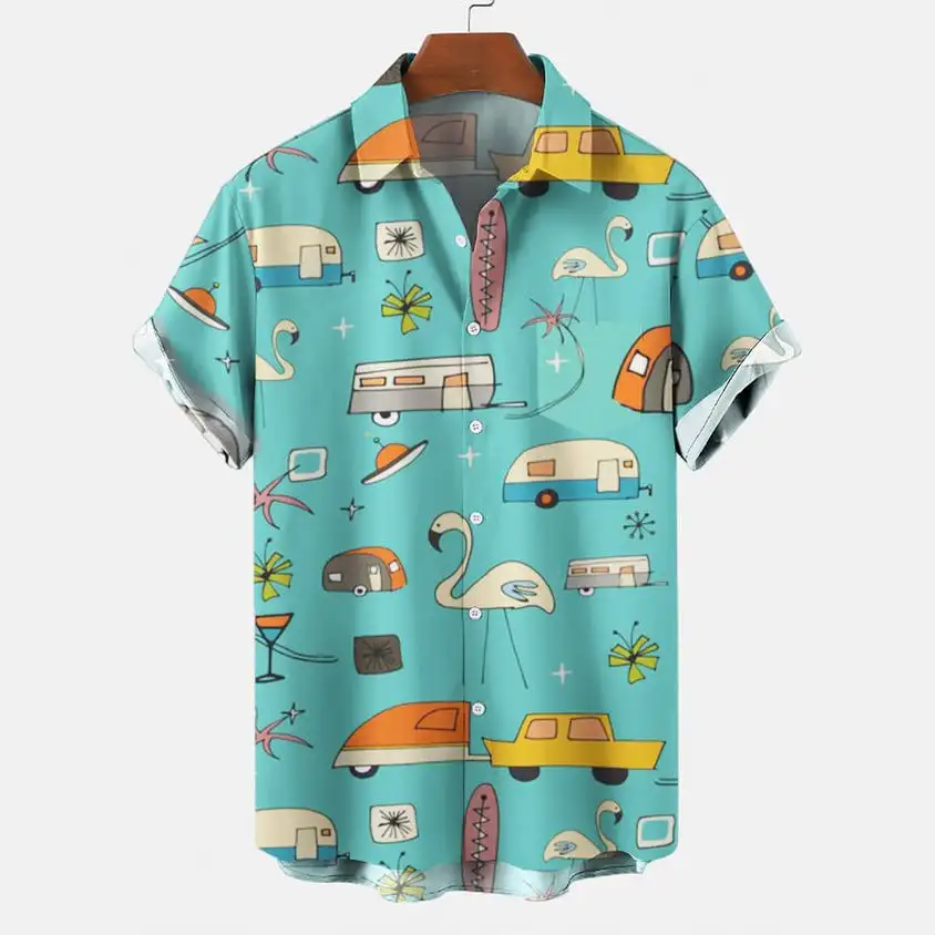 

Cotton Blends Short Sleeve Party Shirts & Tops men-s-top Style 12