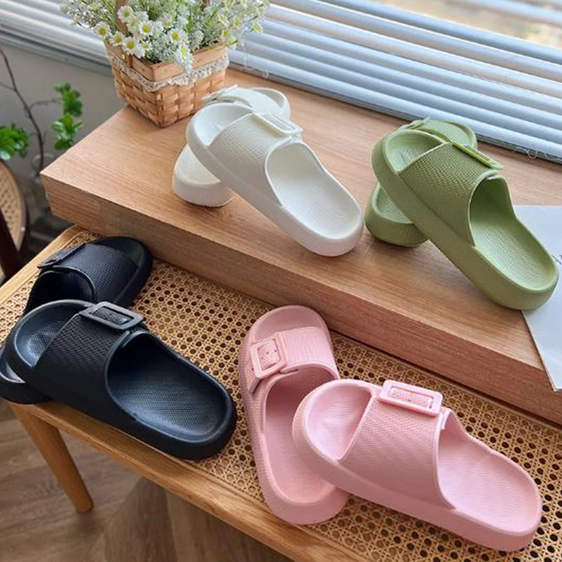Women's Summer EVA Slippers Thick Sole Bathroom Soft Couple Slippers