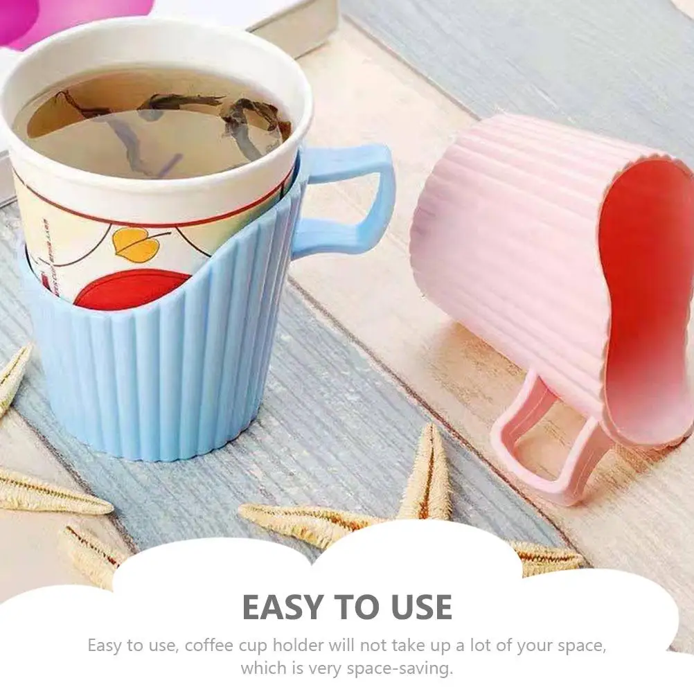 20 Pcs Hot Cup Disposable Paper Holder Office Iced Coffee Tumbler Pram Pp Mug Portable
