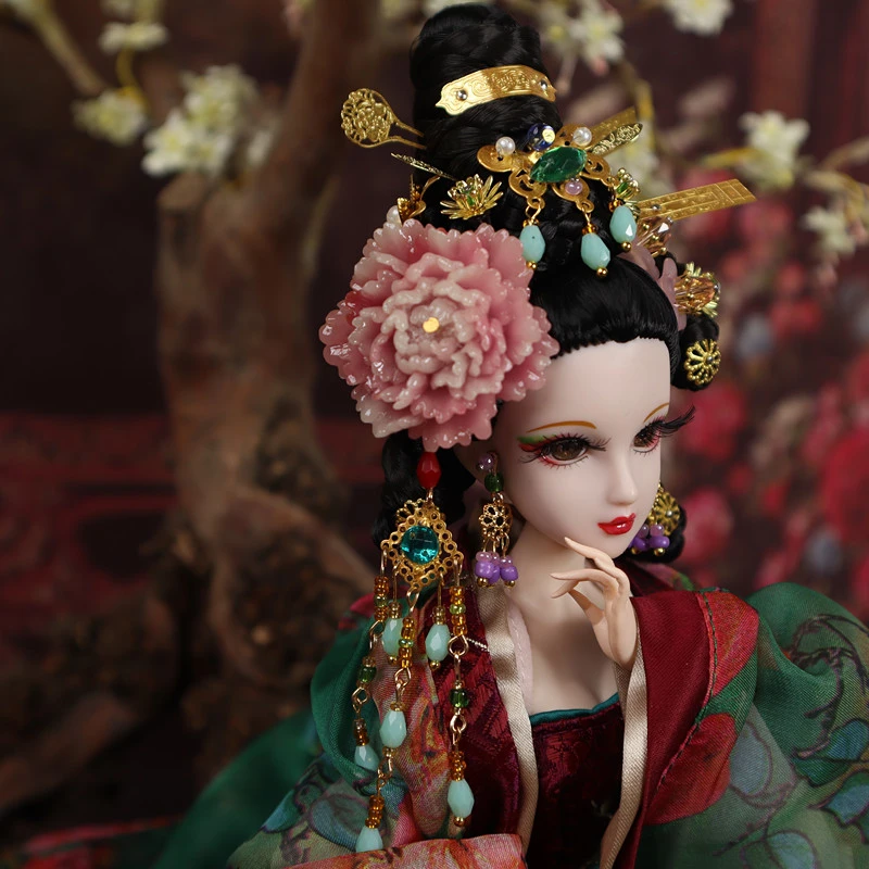 32cm Handmade Collectible Chinese Girl Dolls Vintage Four Beauties Shih Tzu Model 1/6 Oriental