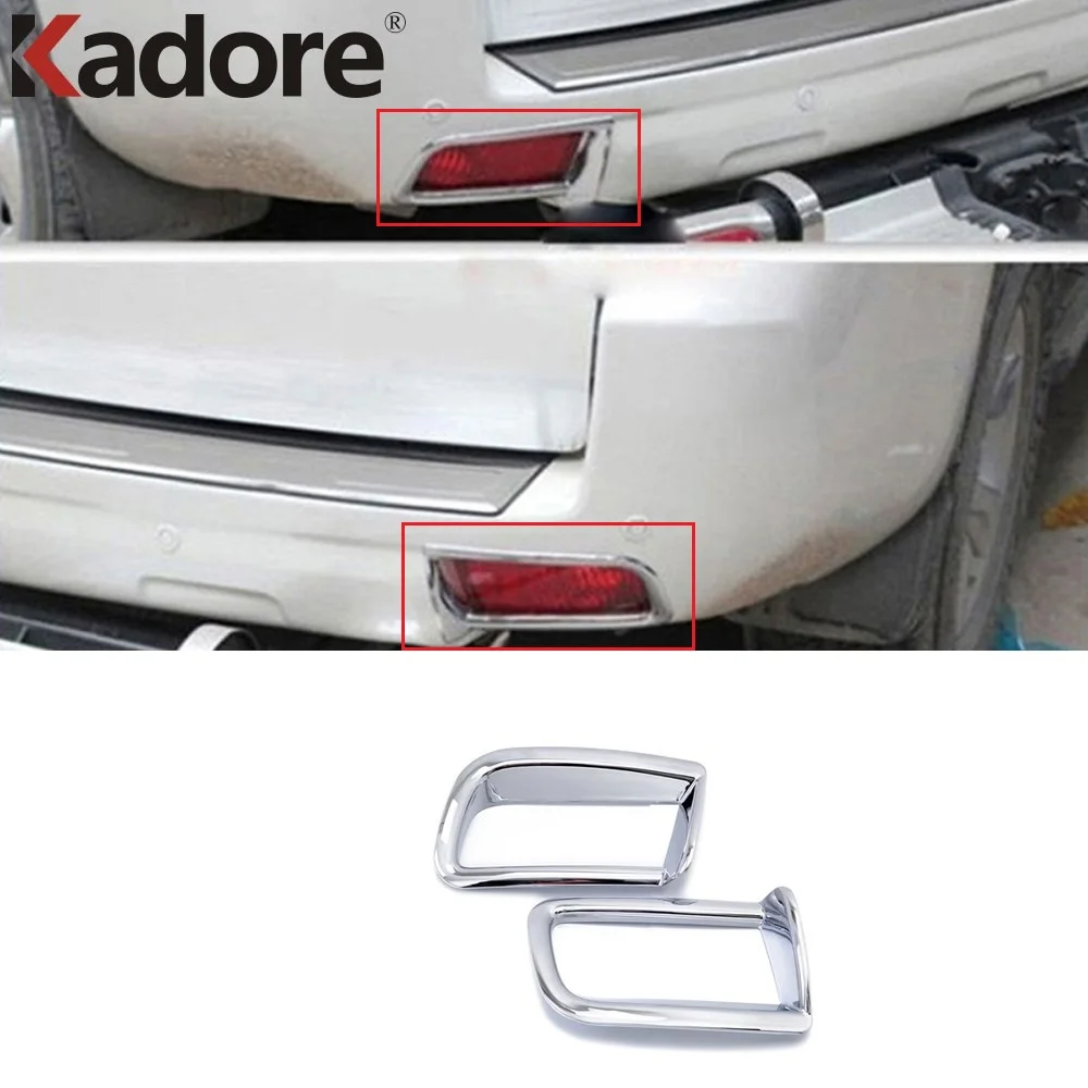 For Toyota Prado FJ150 FJ 150 2010 2011 2012 ABS Chrome Rear Fog Light Cover Trims Car Exterior Accessories Styling Sticker