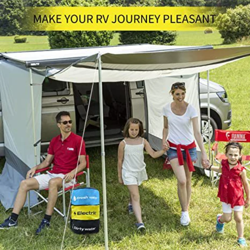 New RVs Caravans Motorhome Hose Storage Bag Breathable Drawstring Mesh Pouch Traveling Sundries Folding Organizer