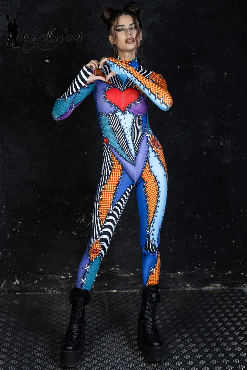 Adult Unitard [You're My Secret] Halloween Women Rag Doll Cosplay Costume Adult Kid Bodysuits Skinny Catsuit Party Stage Performance Costumes