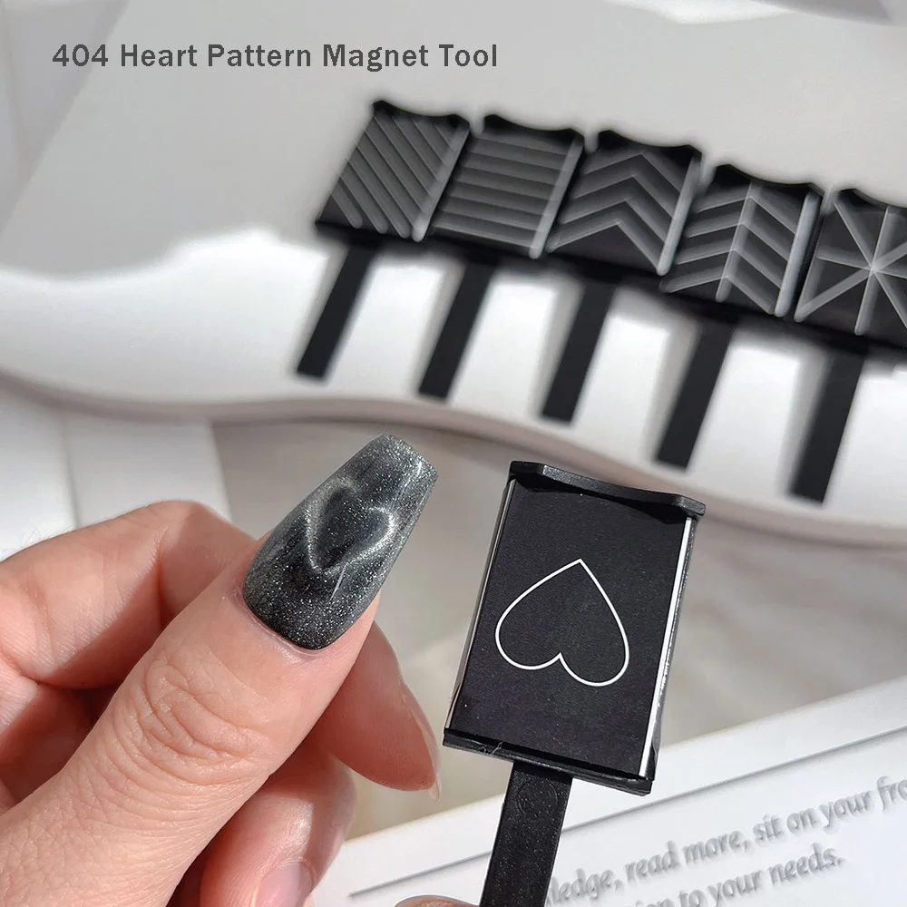 

404art Easy Styling Cateye Nail Gel Magnets Bar Heart Wave Fur Fireworks Iron Absorp Tool Cat Eye Gel Polish Magnetic Force Tool