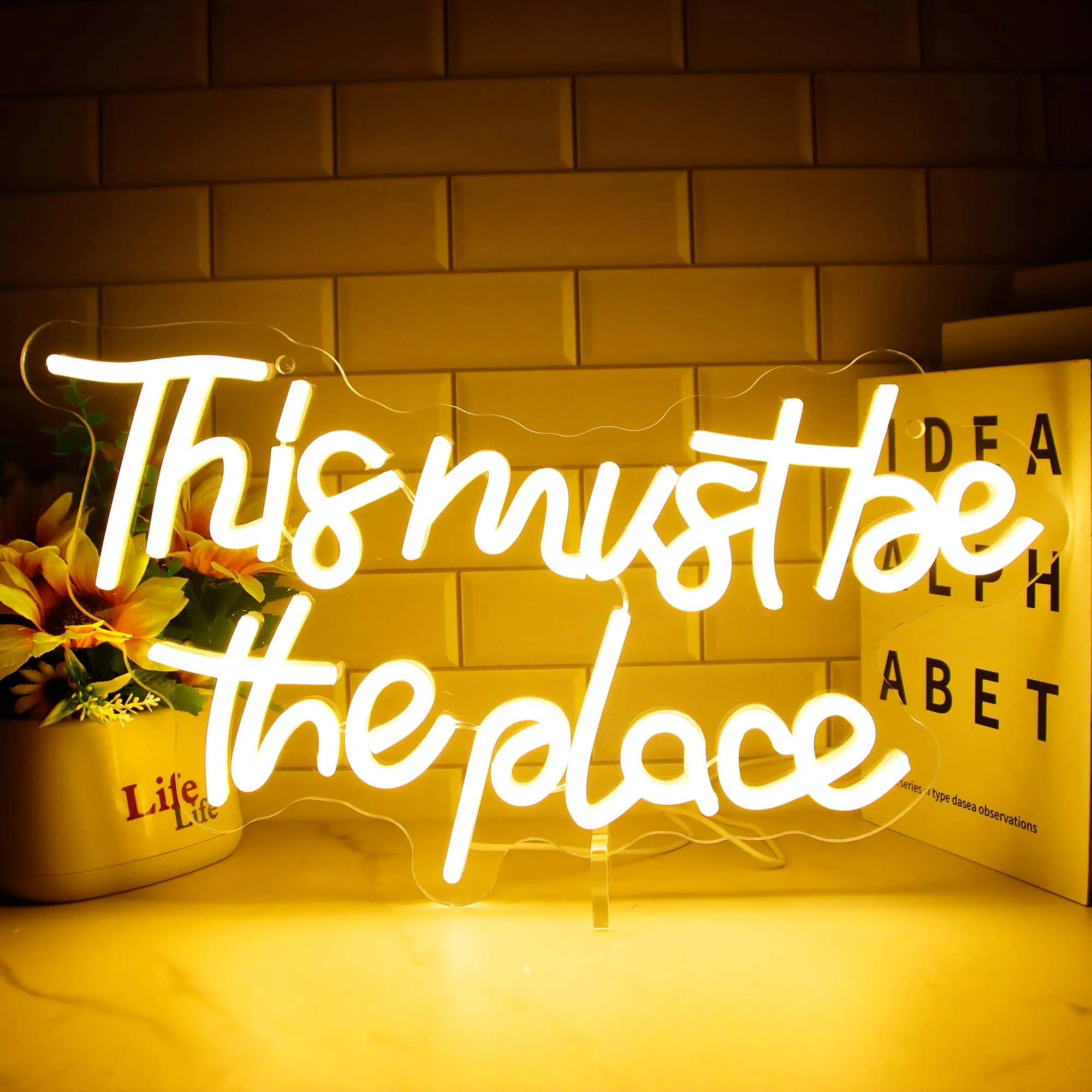 

This must be the place Led Neon Sign Bedroom Wall Decor Light Up Word Neon Home Pub Club Cafe Shop Bar Hotel Party Wedding Decor