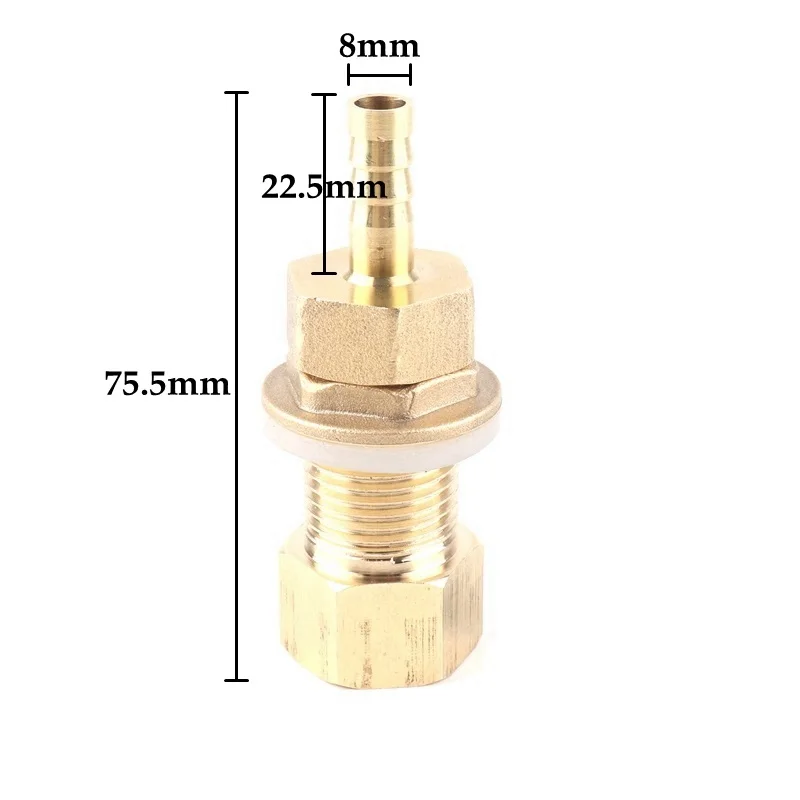 1pcs 1/2" Thread Fish Tank Adapter And Pagoda Connector Swivel Fitting Water Tank Copper Adapter Irrigation Water Hose Connector