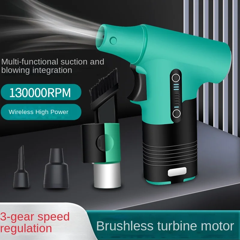 Leaf Blower 130,000 Handheld Turbo Fan Violent Powerful Fast Charging Portable High Speed Hair Dryer Fan 송풍기 대포송풍기 송풍기 대포 무선 송풍기 3