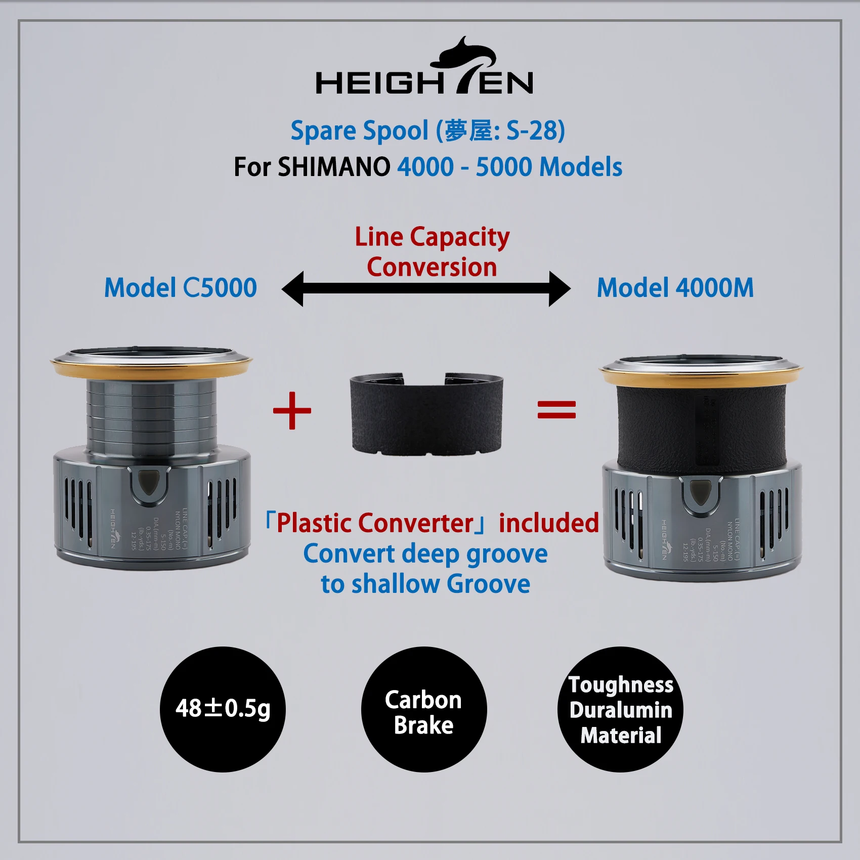 Spare Shallow Spool For 4000M C5000 Models Stella / Twin Power / Vanquish Stradic Vanford Reel spinning fishing reels fishing reels spinning fishing accessory