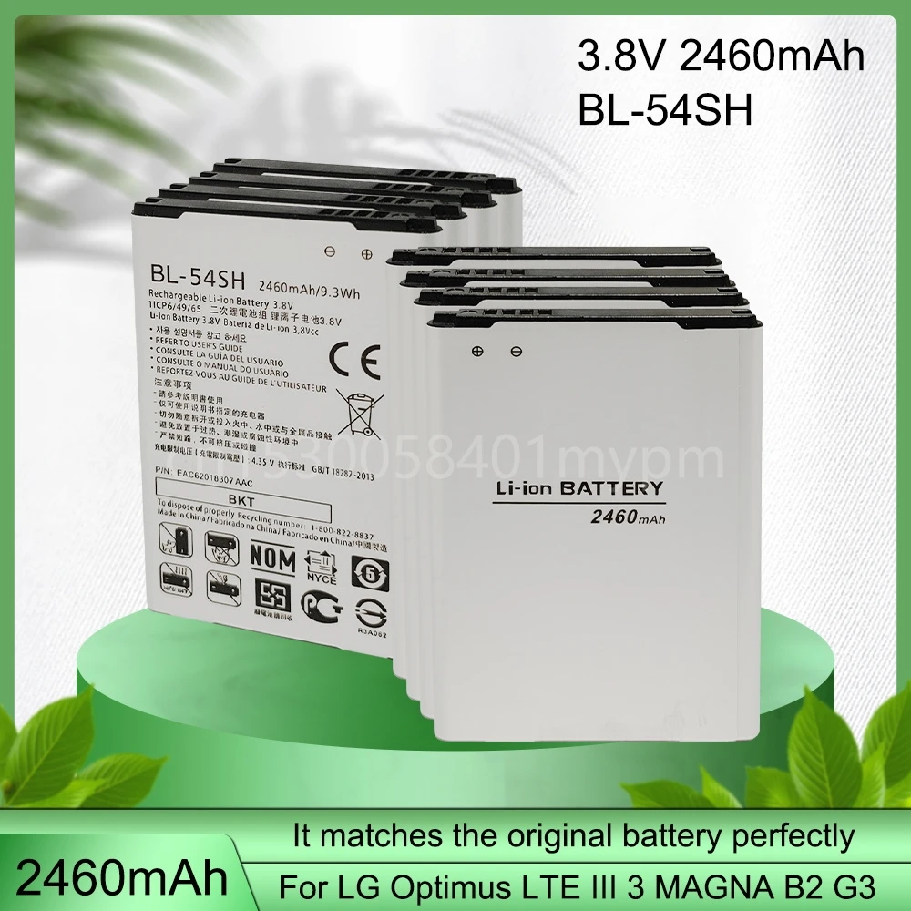 2460Mah Bl-54Sh Bl-54Sg Batteria Per Lg Optimus G3 Beat Mini G3S G3C B2Mini G3Mini D724 D725 D728 D729 D722 D22