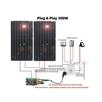 Grid-connected solar panel system balcony Kit de panneaux solaires photovoltaïques pour la maison, système Plug and Play, micro alimentation domestique, Sicile, balcon, 600 V, 400W, 200W, 220 W Solar Panel Complete Kit 5