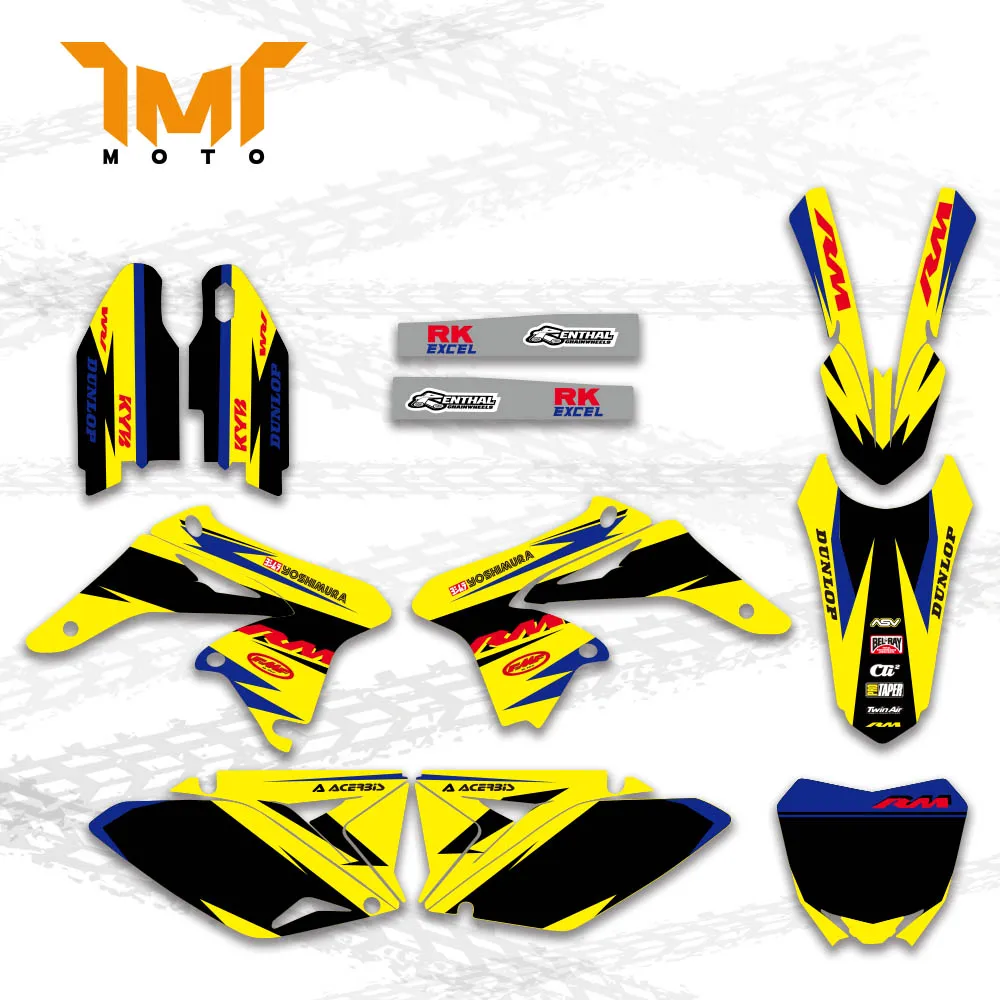 TMT NEW GRAPHIC TEAM BACKGROUND DECALS DECALS KITS FOR SUZUKI RMZ250 RM-Z 250 RMZ 250 2010 2011 2012 2013 2014 2015 2016 -2018 защита радиатора suzuki grand vitara 2012 ооо депавто