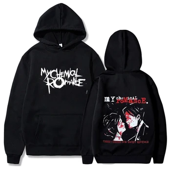 My Chemical Romance Hoodies Mcr Band Printed Autumn Winter Sweatshirts Men's Women's Loose Punk Emo Rock Fashion Streetwear Tops