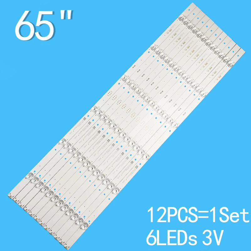 New 12PCS LED Bar CRH-K65C8003030T12066BT-REV1.0 JL.D65061330-114AS-M for HAIER 65UG6550 65UG6550GA 65UGX3500 LVU650CSDN V  LS65