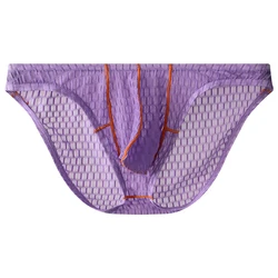 Men's Lace Briefs - Sexy, Quick - Dry & Breathable Underwear - XXL (Light Purple)