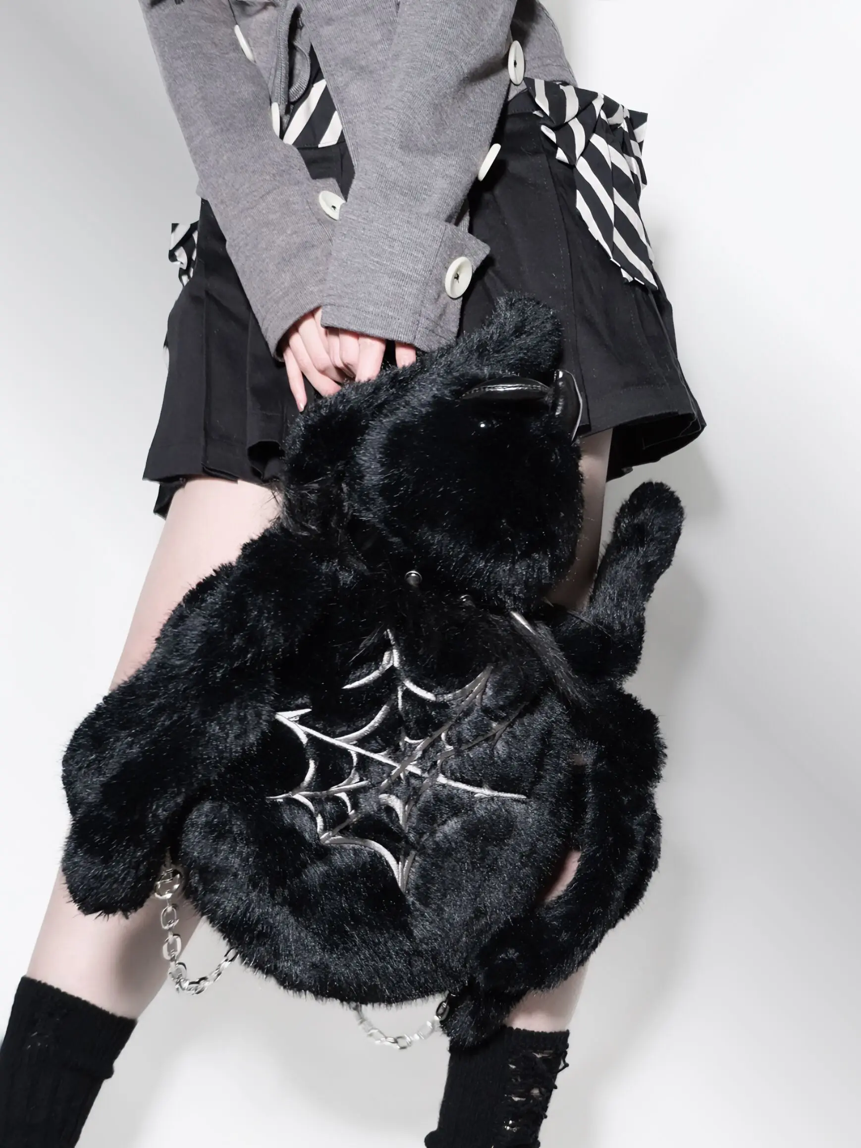 Fashion Hottie Plush Spider Black Backpack Commute Shoulder Women's Bag Handbag Messenger Bags 5