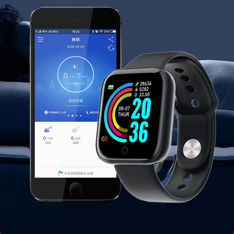 D20 Y68 Ʈ ġ + F9 TWS   ƮϽ   ڵ  SmartWatch Y68s D20s F9 