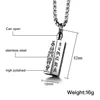 Vintage Stainless Steel Essential Oil Bottle Pendants Urn Wishing Bottle Necklace Religious Amulet Couple Party Jewelry 5