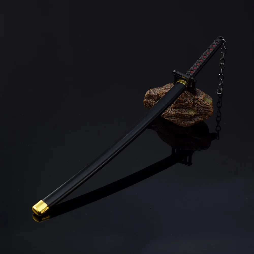 Anime Weapon Kurosaki Ichigo Ban Kai Zangetsu 26cm Metal Anime Weapon Model Katana Samurai Swords Ornament Crafts Gifts Toys Boy 3