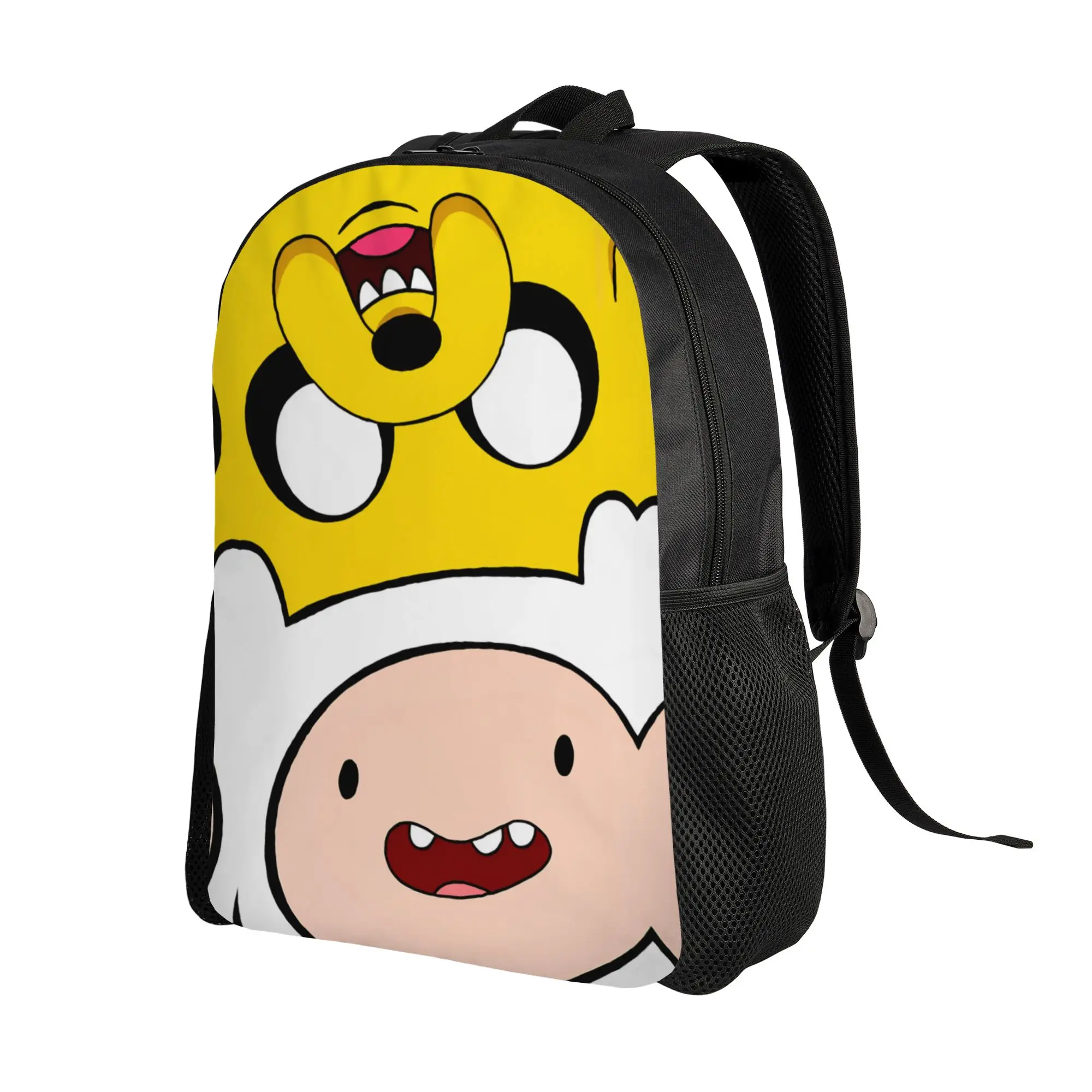 Adventure Time Men's Large Polyester Trekking Backpack - Stylish Streetwear Rucksack