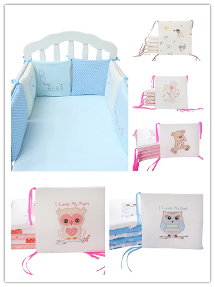 Baby Products Online - 6pcs Baby Bed Bumper Cute Animal Star