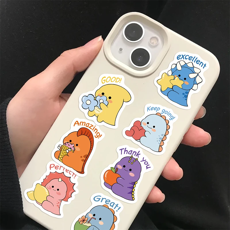 500PCS 공룡 동물 스티커 라운드 동물 보상 롤 스티커 학교 용품 인센티브 배변 훈련 스티커