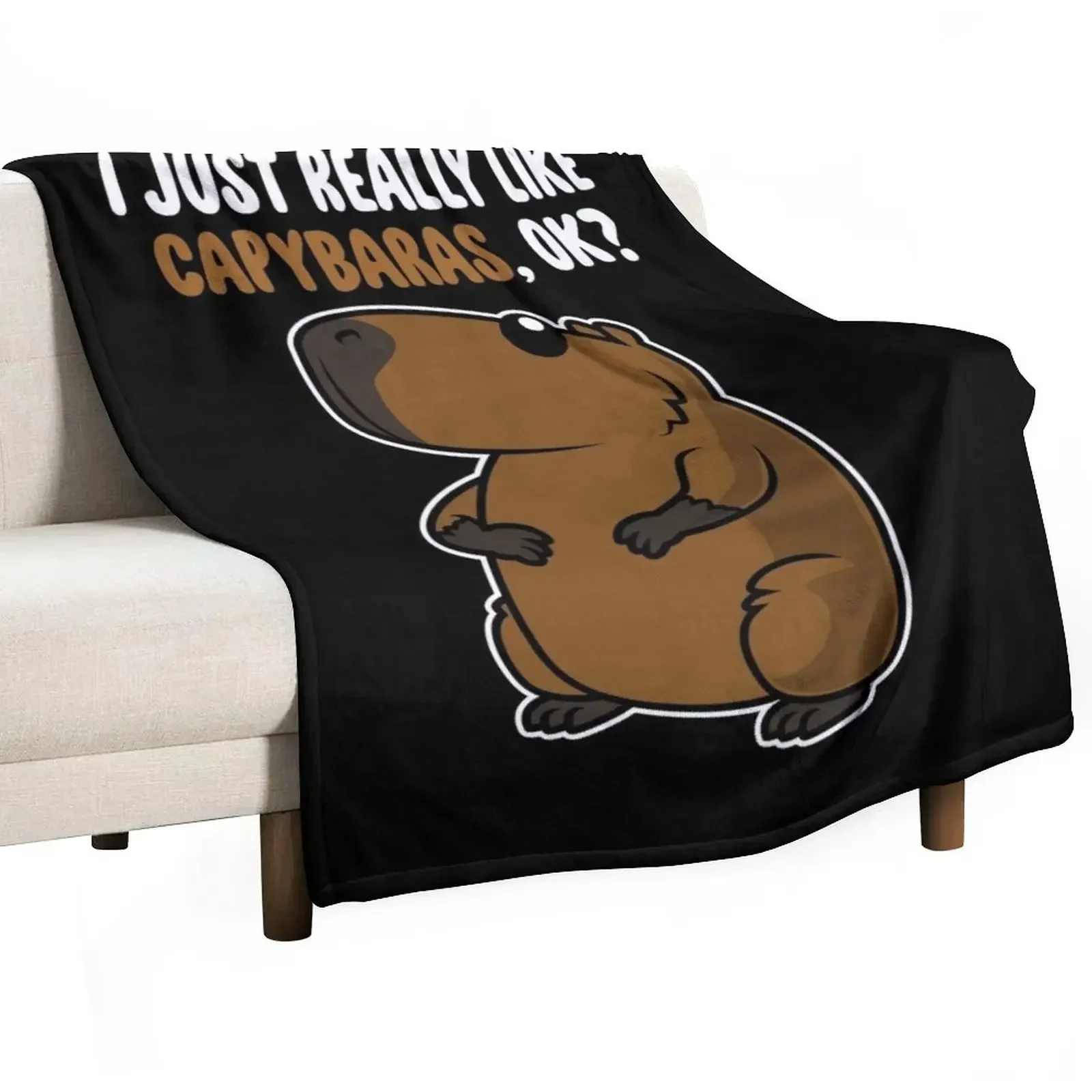 

I Just Really Like Capybaras OK  Cute Toddlers Kids product Throw Blanket Winter beds Fluffy Softs Blankets