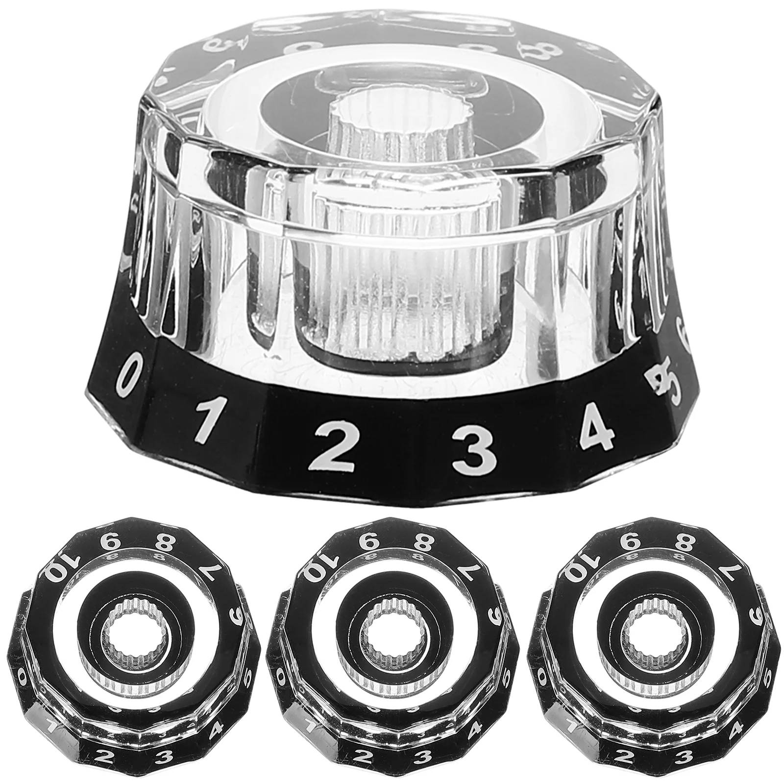 

4 Pcs Guitar Bass Knob Volume Electric Replacement Parts Knobs for Repair Musical Instrument