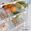NEW Refrigerator Drawer Plastic Clear Fridge Organizer Slide Under Shelf Drawer Box Rack Holder Kitchen Fruit