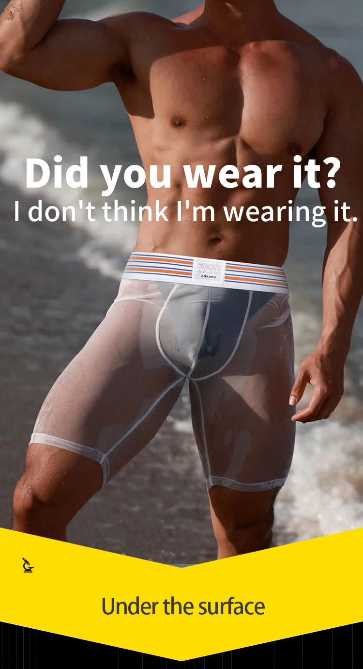 1/2/3PCS Men's Ice Silk Boxers Transparent Boxers 0.01 Ultra-thin Fabric See Through Underpants Seamless Underwear Boxer Shorts_voghion.com