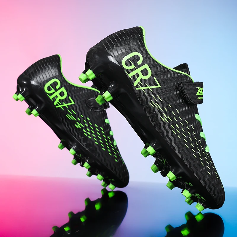 Youth Outdoor Soccer Cleats with Hook-and-Loop Closure
