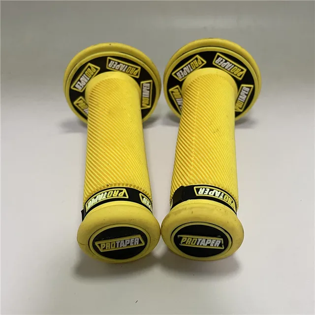 Soft Rubber Moto Handlebar Universal 22MM Scooter Grips Bar Parts Motorbike Handle Bar For Protaper Grip Motorcycle Accessories full yellow