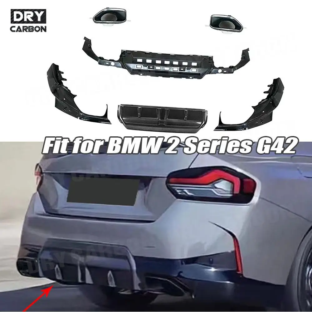 ABS Rear Bumper Diffuser With Tips for BMW 2 Series G42 M-Tech Coupe 2 ...