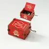 Classical Wooden Music Box Valentine's Day Crafts Hand Crank Carved Musical Box Fashion Gift Home Decoration 4