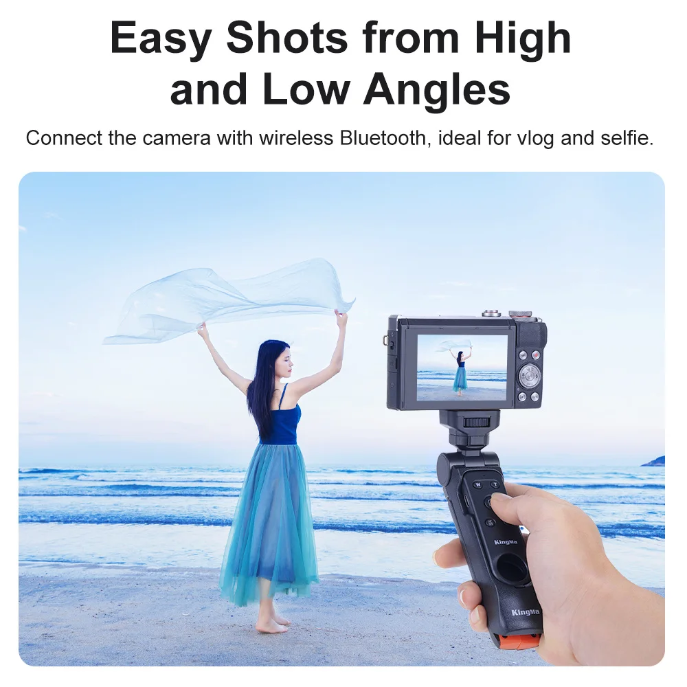 KingMa-Camera Remote Control camera remote shutter button Wireless Shooting Grip Tripod for Still Video Vlogging for Sony ZV-1F ZV-E10 ZV-1 ZV-E1 RX100VII