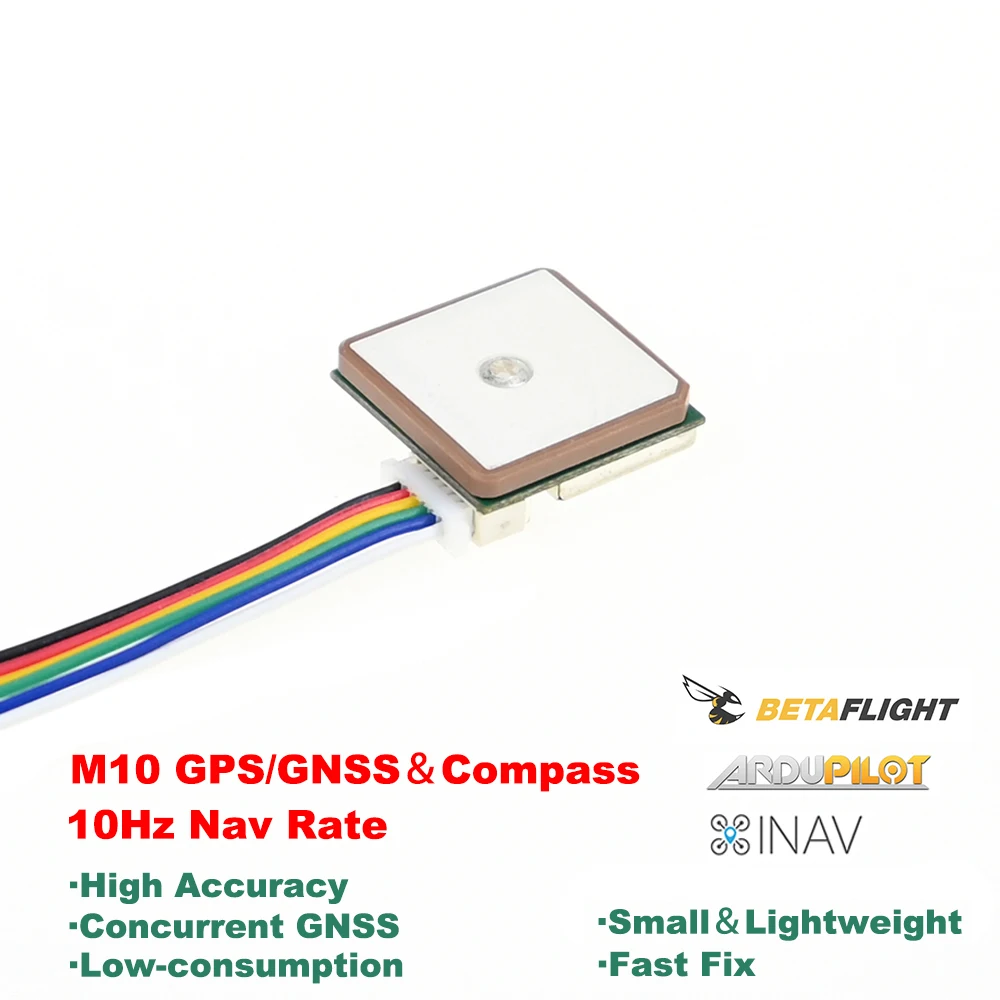 

M10SD 10Hz FPV GPS Mini Module with Compass for Ardupilot INAV Betaflight APM Pixhawk F7 F405 F4 GPS+GLONASS+Galileo+Beidou